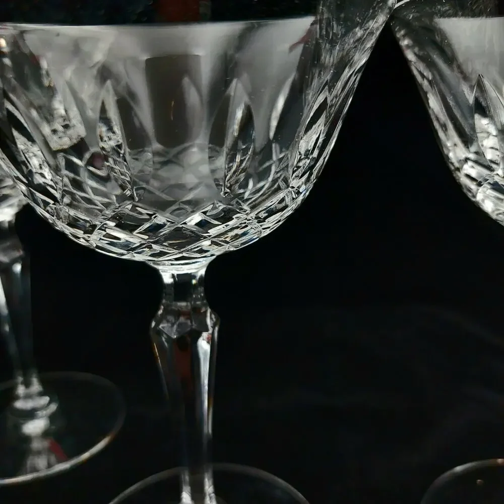 4 Vtg Tiffin Franciscan ELYSE Crystal Champagne Coupe Goblets Tall Sherbet MCM